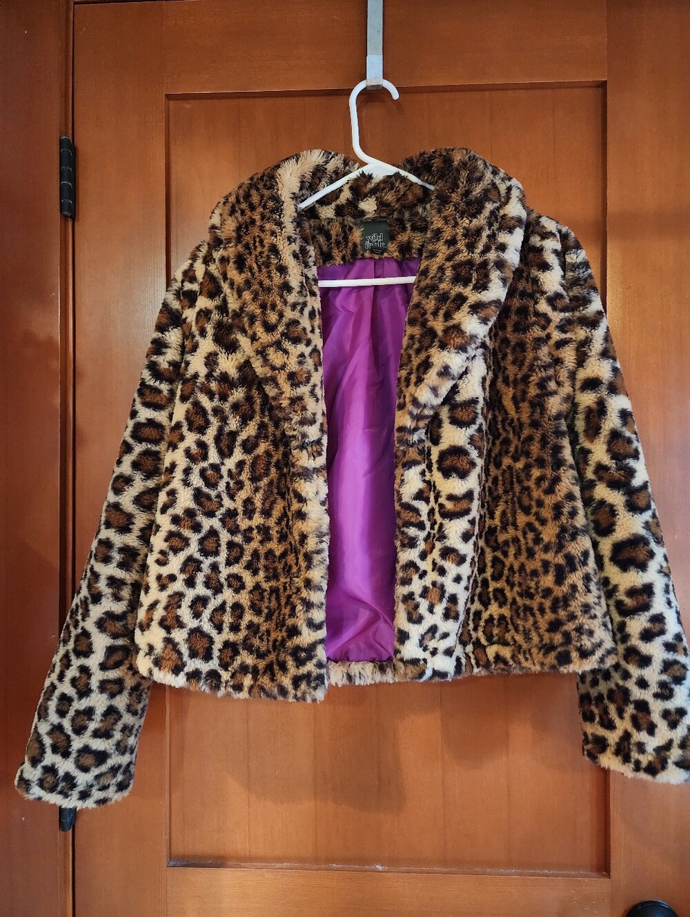 WILD FABLE Leopard Print Faux Fur Jacket Sz Xs